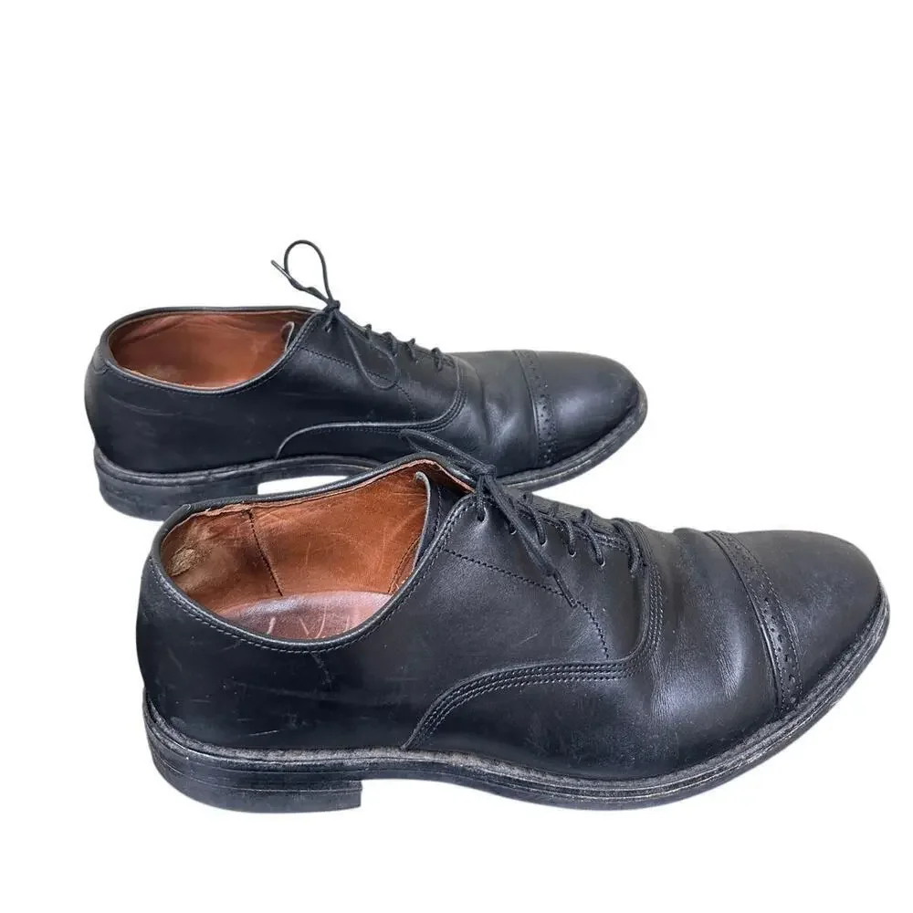 Allen Edmonds US 10 Black Park Avenue Cap Toe Oxford Dress Shoes Office Business